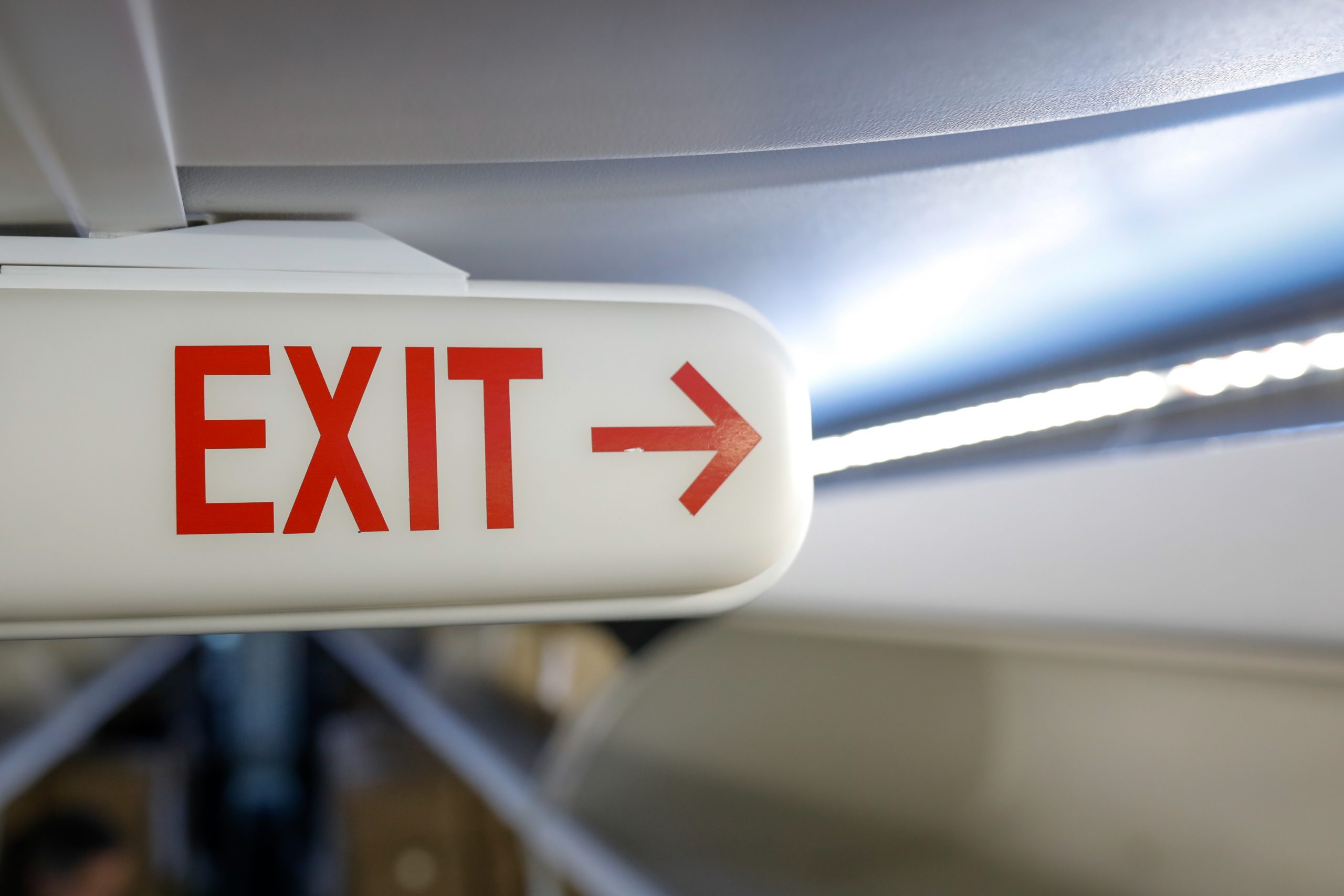 Lighted exit sign