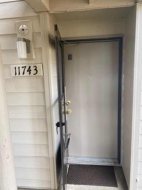 apartment door after getting a fresh coat of paint from HOA in portland oregon