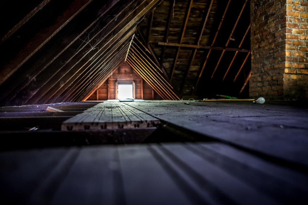 dark attic in a house