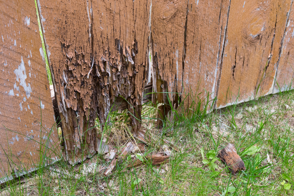 rot repair needed on damaged fence in portland, oregon